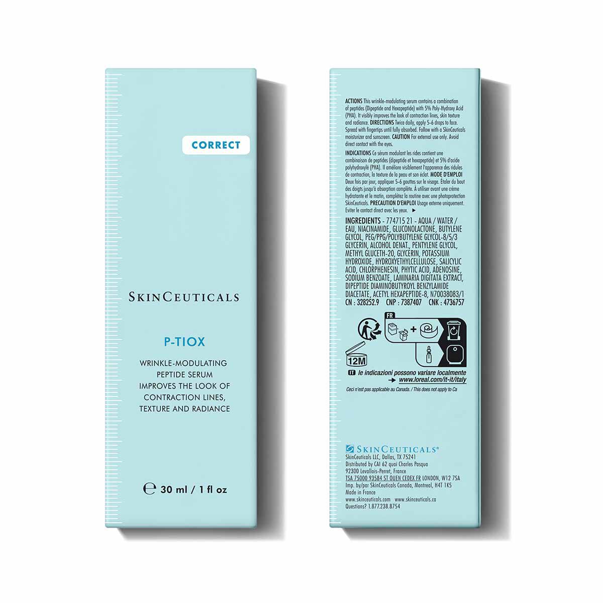  SkinCeuticals P-TIOX anti-wrinkle peptide serum 30ml packaging