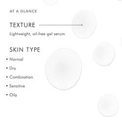 An illustration highlighting the texture of SkinCeuticals Hydrating B5 Gel Serum, a vitamin B5 serum and hyaluronic acid gel serum for intense hydration	