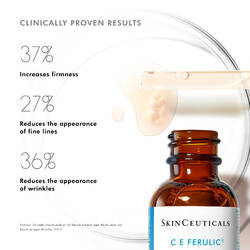 SkinCeuticals C E Ferulic vitamin C brightening Serum offers clinically backed results for firmer skin, improved fine lines, wrinkles, pigmentation and uneven skin tone.	