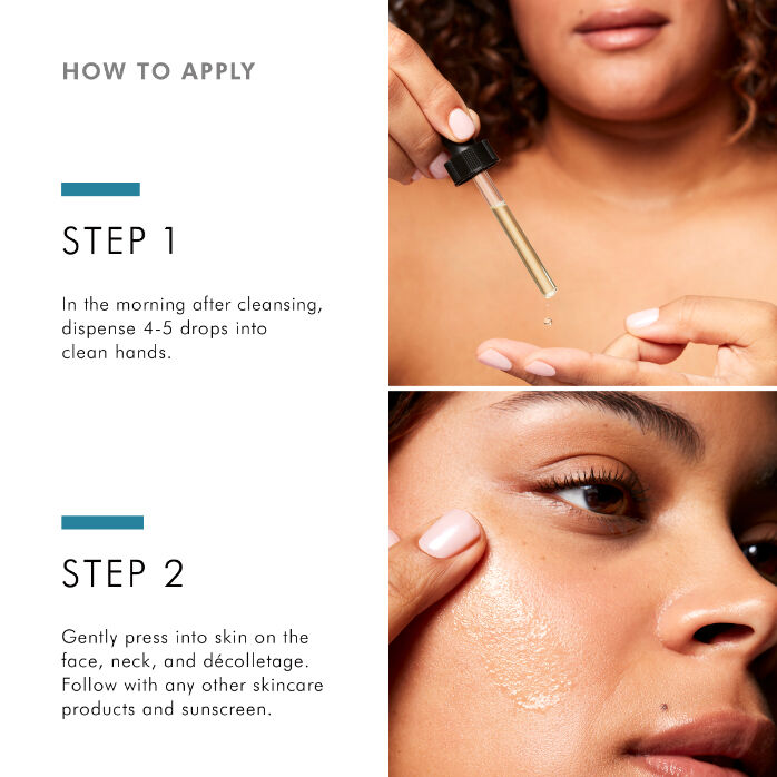 Steps to apply SkinCeuticals Silymarin CF vitamin C serum for oily skin	